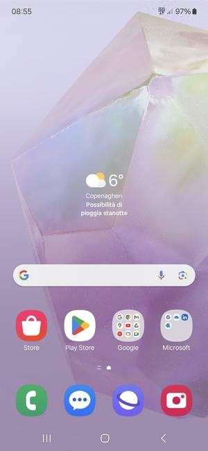 Seleziona il tasto App recenti