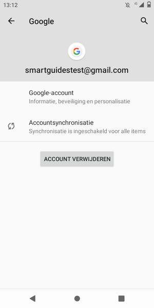 Selecteer Accountsynchronisatie