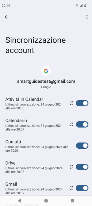 Seleziona il tasto Menu