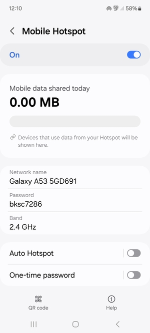 Your phone is now set up for use as a modem