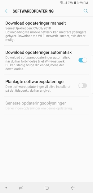 Vælg Download opdateringer manuelt