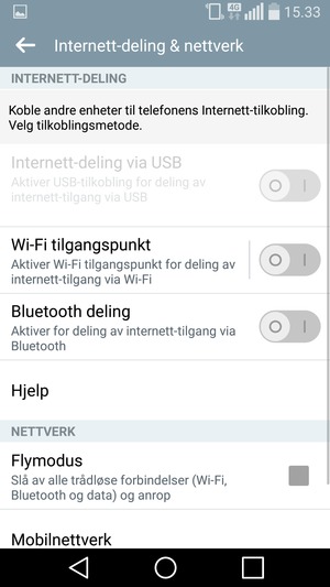 Velg Wi-Fi tilgangspunkt