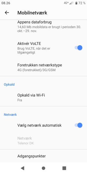Scroll til og vælg Adgangspunkter