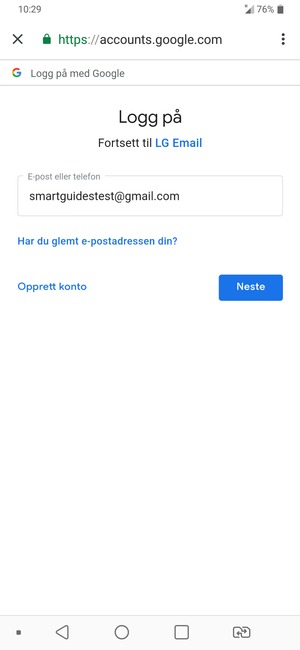 Velg Neste