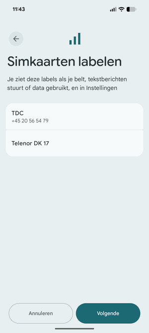 Selecteer Volgende