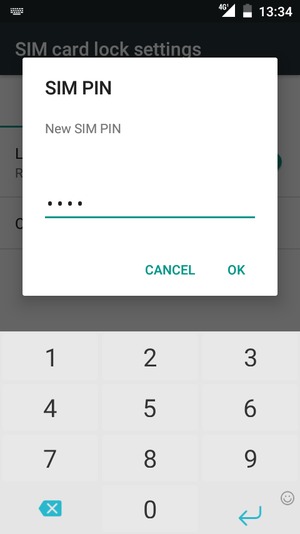 Enter your New SIM PIN and select OK