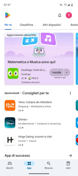 Seleziona Ricerca