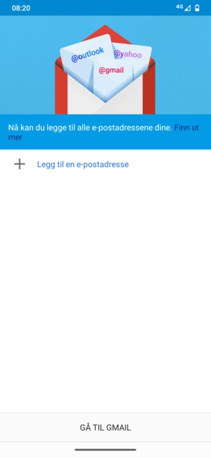 Velg Legg til en e-postadresse
