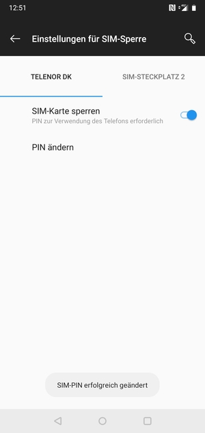 Ihre SIM-PIN wurde geändert