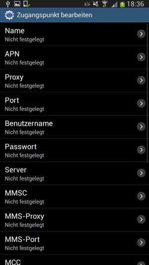 Geben Sie Internet-Informationen ein