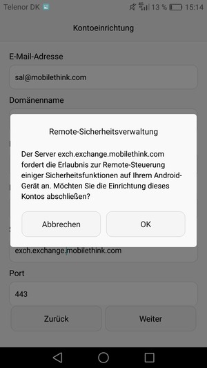 Wählen Sie OK