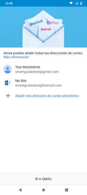 Seleccione IR A GMAIL