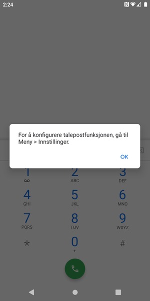 Hvis personsvar ikke er innstilt, velg OK