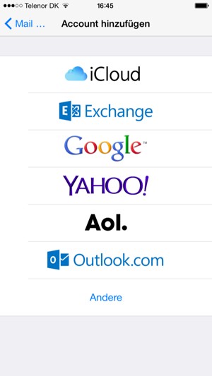 Wählen Sie Exchange
