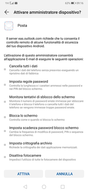 Seleziona ATTIVA