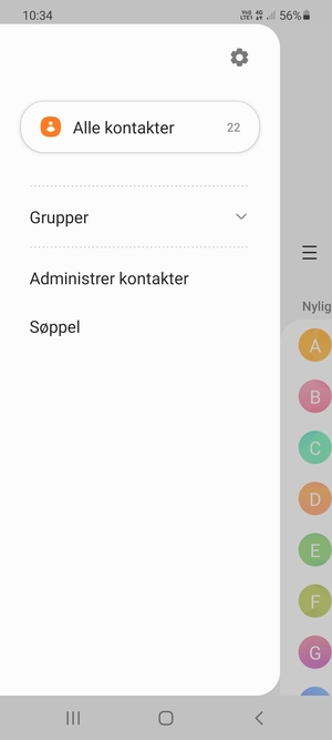 Velg Administrer kontakter