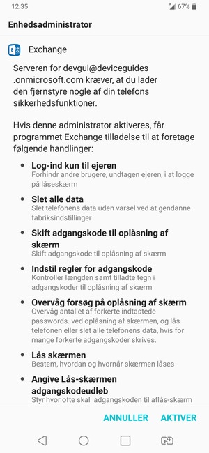 Vælg AKTIVER