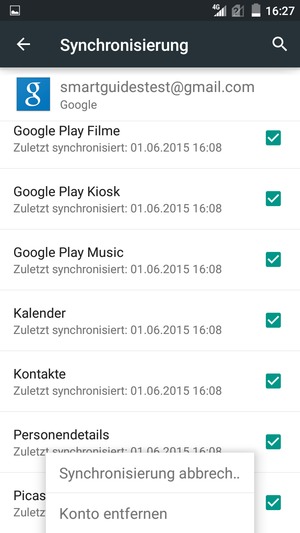 Wählen Sie Synchronisierung abbrech..