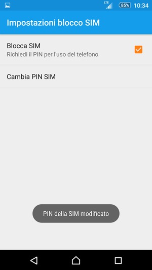 Il tuo PIN della SIM è stato modificato
