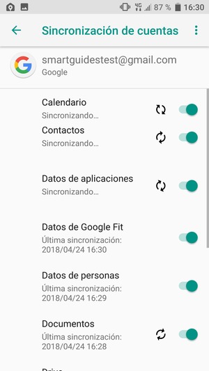 Su información será sincronizada