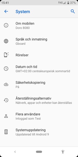 Välj Systemuppdatering