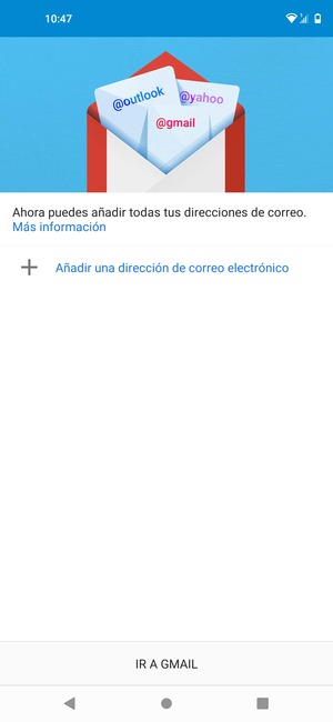Seleccione Añadir una dirección de correo electrónico