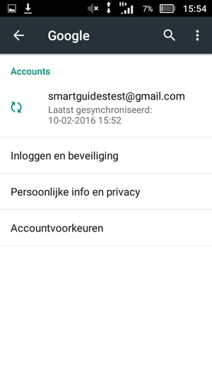 Selecteer uw account