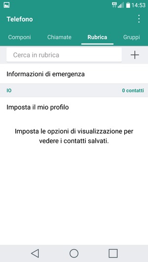 Seleziona il tasto Menu