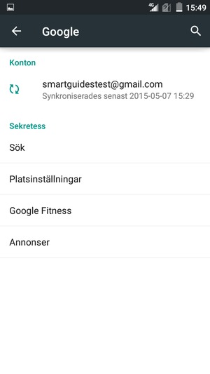 Tryck på ditt konto