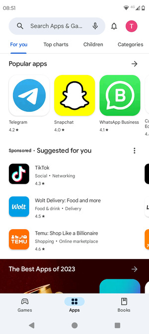 Select the Search bar