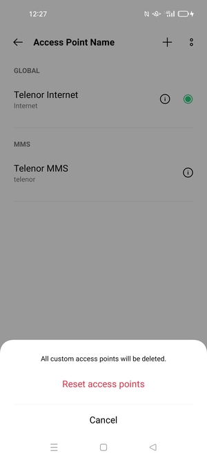 Select Reset access points
