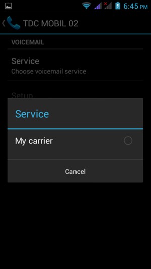 Select My carrier