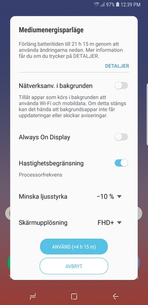 Välj ANVÄND
