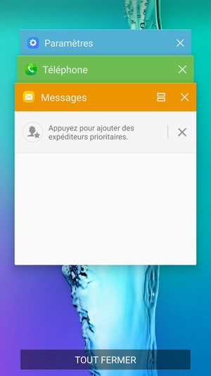 Sélectionnez TOUT FERMER