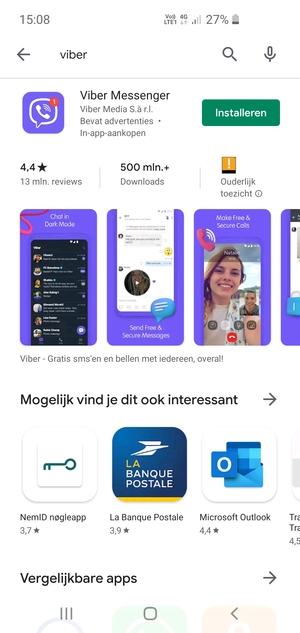 Selecteer de app