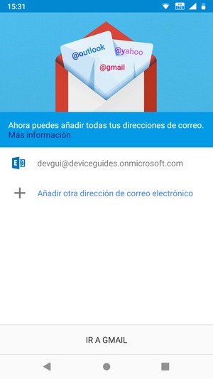 Seleccione IR A GMAIL