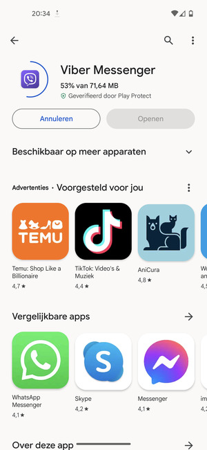 Wacht tot het installatieproces beëindigd is