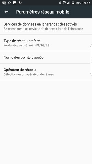 Sélectionnez Noms des points d'accès