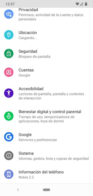 Desplácese y seleccione Sistema