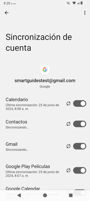 Su información será sincronizada