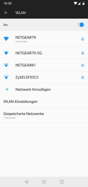 Sie sind nun mit dem WLAN-Netzwerk verbunden