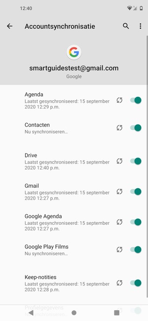 Uw gegevens worden gesynchroniseerd