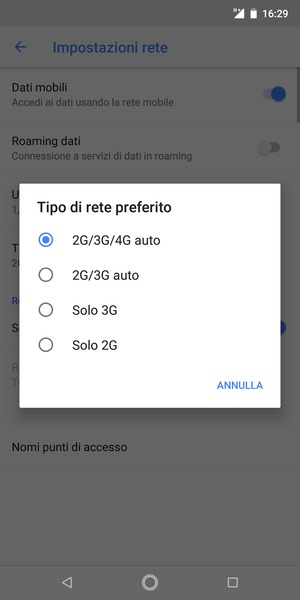Seleziona la tua opzione preferita
