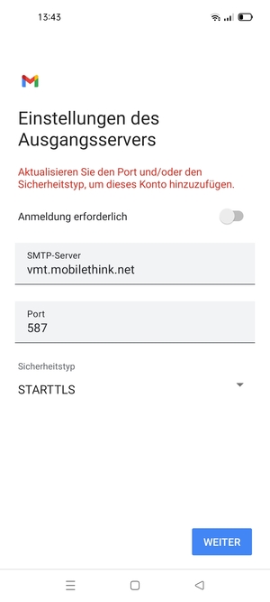 Wählen Sie Sicherheitstyp