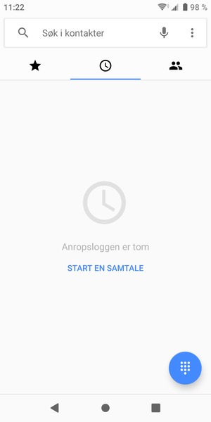 Velg menyknappen