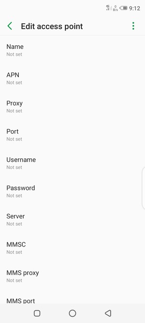 Enter MMS information