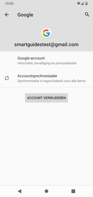 Selecteer Accountsynchronisatie