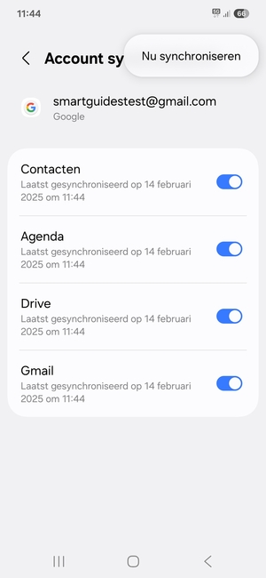 Selecteer Nu synchroniseren