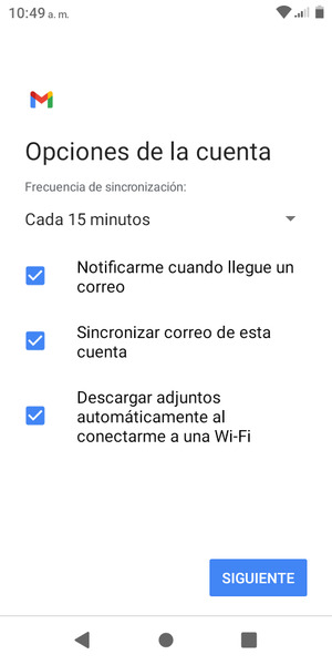 Seleccione SIGUIENTE