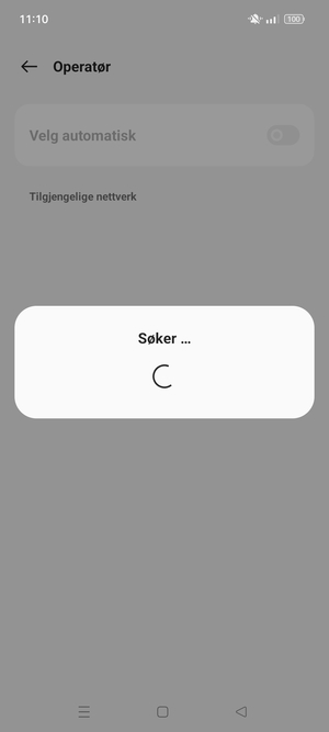 Vent til søket er ferdig